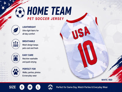 Adorable Pet Soccer Jersey - Stylish Game Day Outfit for Small & Medium Dogs and Cats