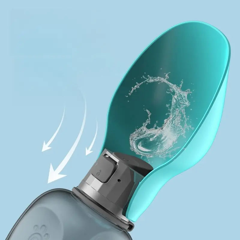 Portable Pet Travel Water Bottle - 800ml Large Capacity, One-Click Flip Lid, Leak Proof Design, Ideal for Cats and Dogs