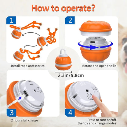 Elevate Your Dog's Playtime with the Smart Rolling Ball Toy - Fun, Stimulation & Boredom Relief!