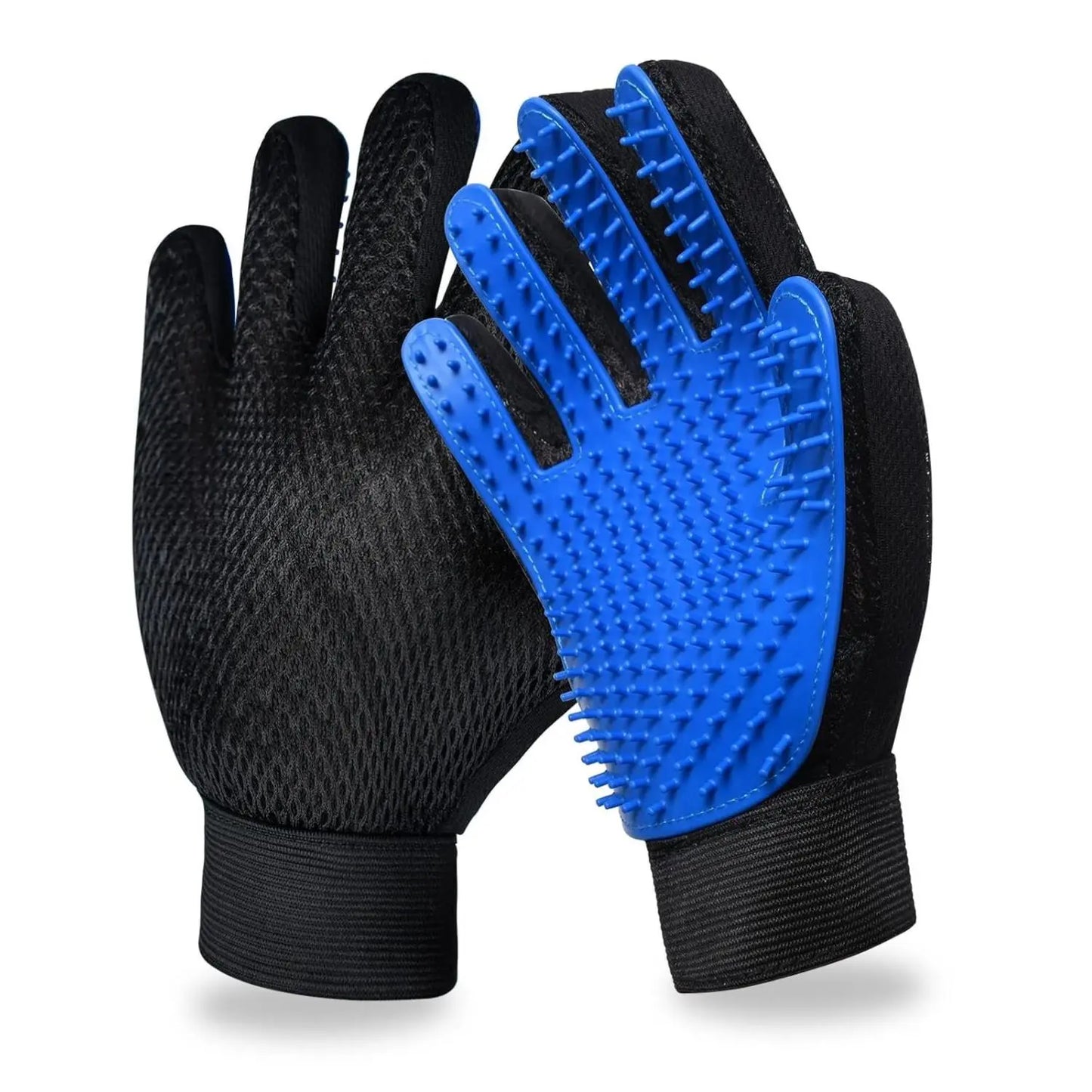 Eco-Friendly Cat Grooming Glove Brush - 259 Silicone Tips, Reusable Pet Hair Remover for Dogs, Cats & Horses, High Efficiency with Adjustable Wrist Strap