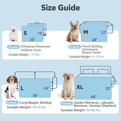 MIXJOY Chill Mat for Dogs & Cats - Q-Max>0.5 Cooling Comfort, Machine Washable, Anti-Slip, Perfect for Indoor/Outdoor Travel - Blue
