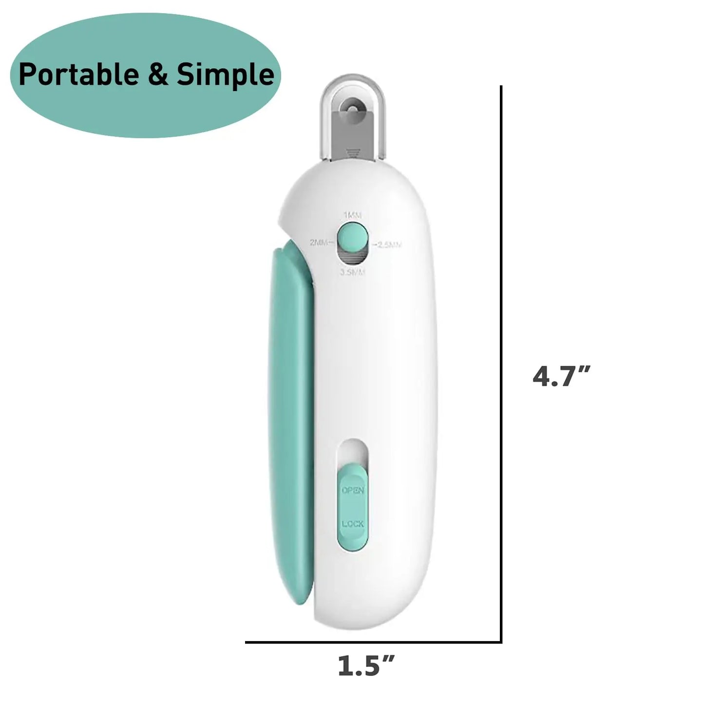 Cat Nail Clipper | Cat Nail Trimmer with Clipping Debris Storage, Adjustable Sizes, Hidden Nail File, round Hole Blade for Injury-Free Grooming Tool for Pets