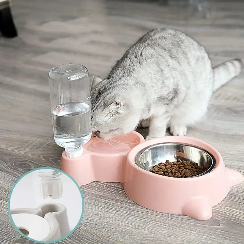 Automatic Pet Water Dispenser & Food Container for Cats and Dogs - Stay Hydrated & Fed with Ease!