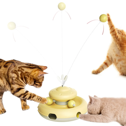 Engaging KADTC Cat Interactive Toys - Feather Teaser Wand & Tracking Balls for Happy, Healthy Cats! Perfect Birthday Gift for Kittens & Cats!