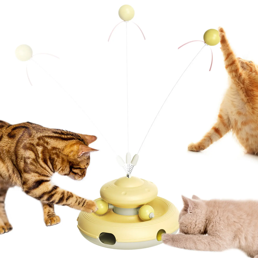 Engaging KADTC Cat Interactive Toys - Feather Teaser Wand & Tracking Balls for Happy, Healthy Cats! Perfect Birthday Gift for Kittens & Cats!